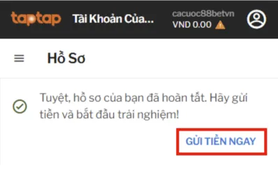 Gửi tiền 188BET bước 1